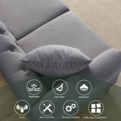 Chesterfield 3-Seater Upholstered Tufted Sofa with Rolled Arms and Nailhead