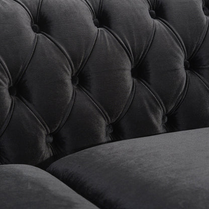 Chesterfield 3-seater Sofa with Button Tufting and Nailheads