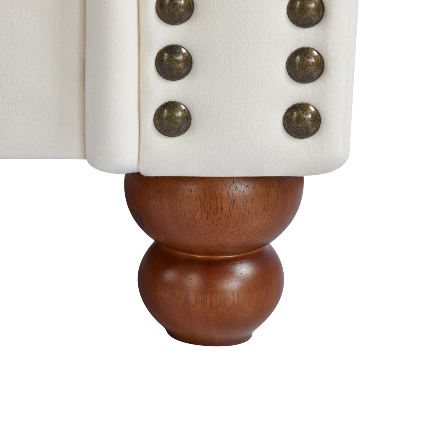 Chesterfield 74.5 Button Tufted Upholstered 3-seater Sofa with Nailheads and Pillows for Living Room