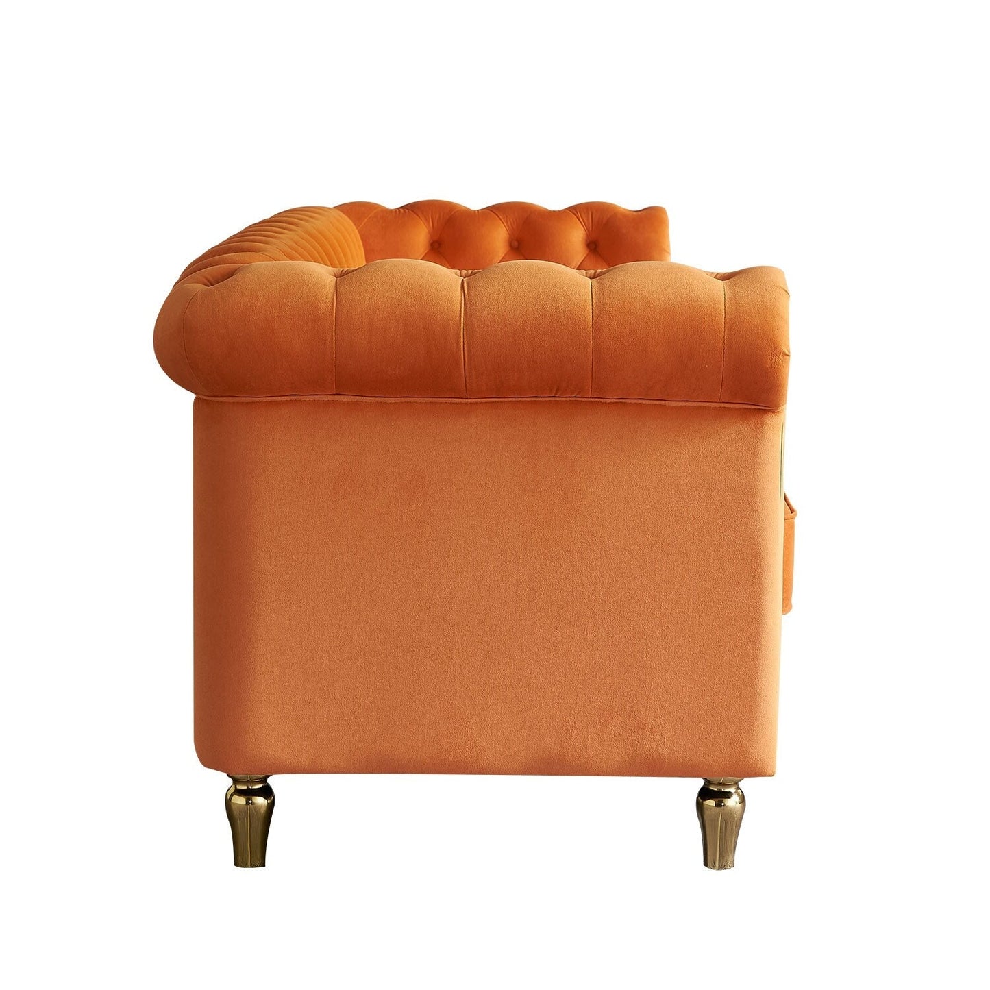 Chesterfield 84.65-inch Velvet Sofa - 30.31 x 31.50 x 84.65
