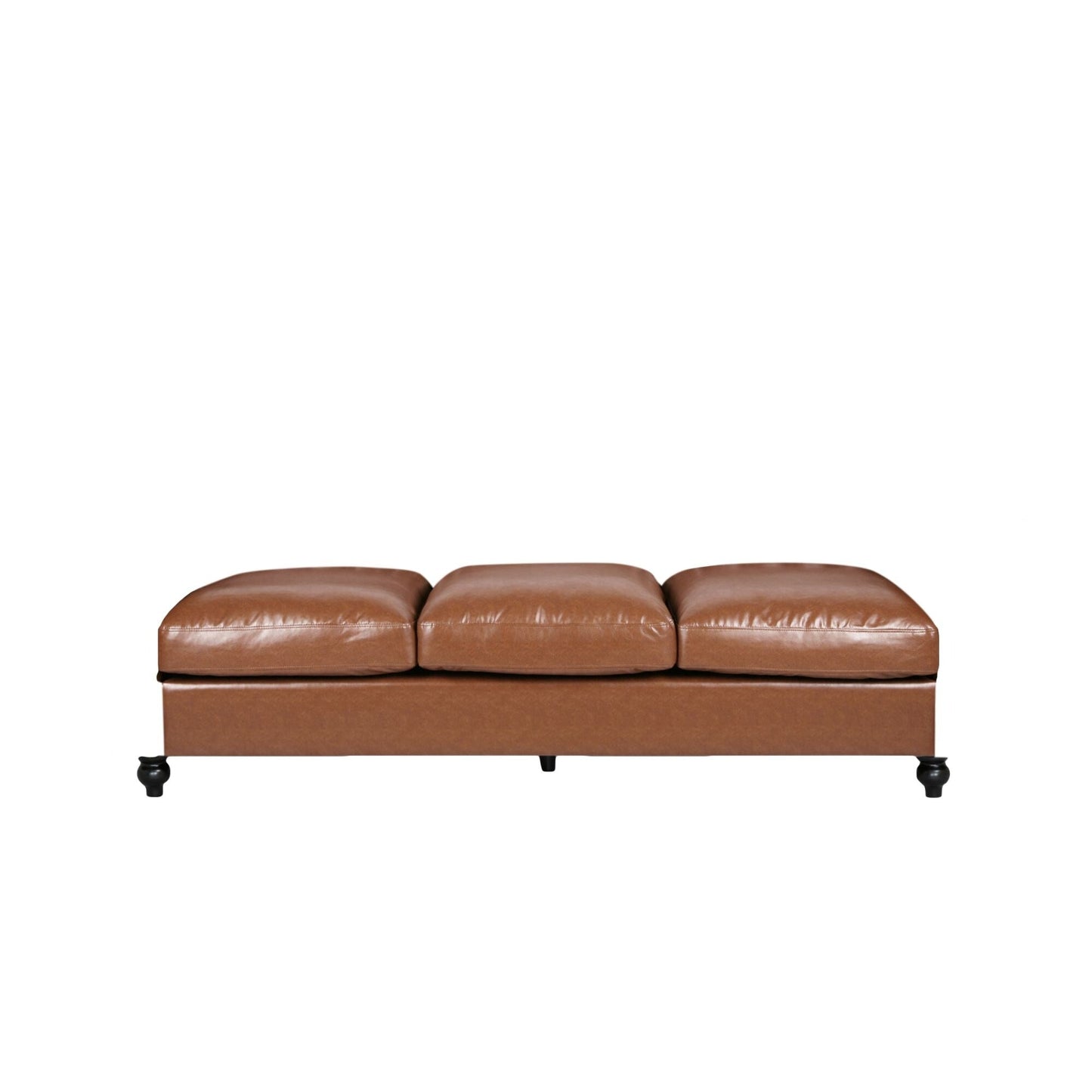 Chesterfield 84.75 Button Tufted Upholstered 3-seater Sofa with Nailheads and Wood Legs for Living Room