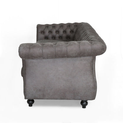 Chesterfield Button Tufted 3-seater Sofa with Nailheads