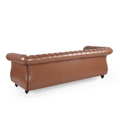 Chesterfield Button Tufted 3-seater Sofa with Nailheads