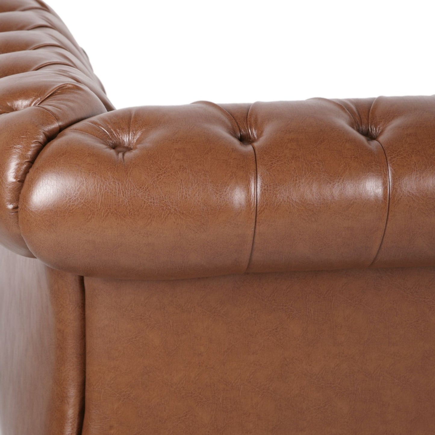 Chesterfield Button Tufted 3-seater Sofa with Nailheads