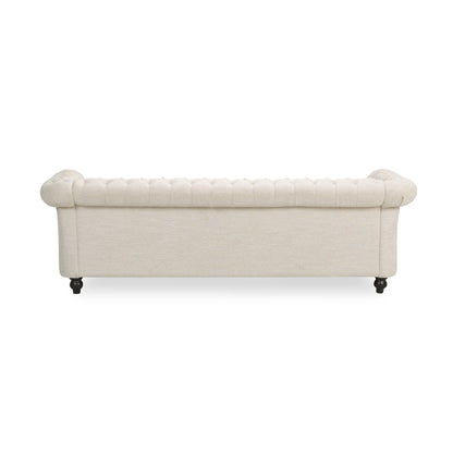 Chesterfield Button Tufted 3-seater Sofa with Nailheads