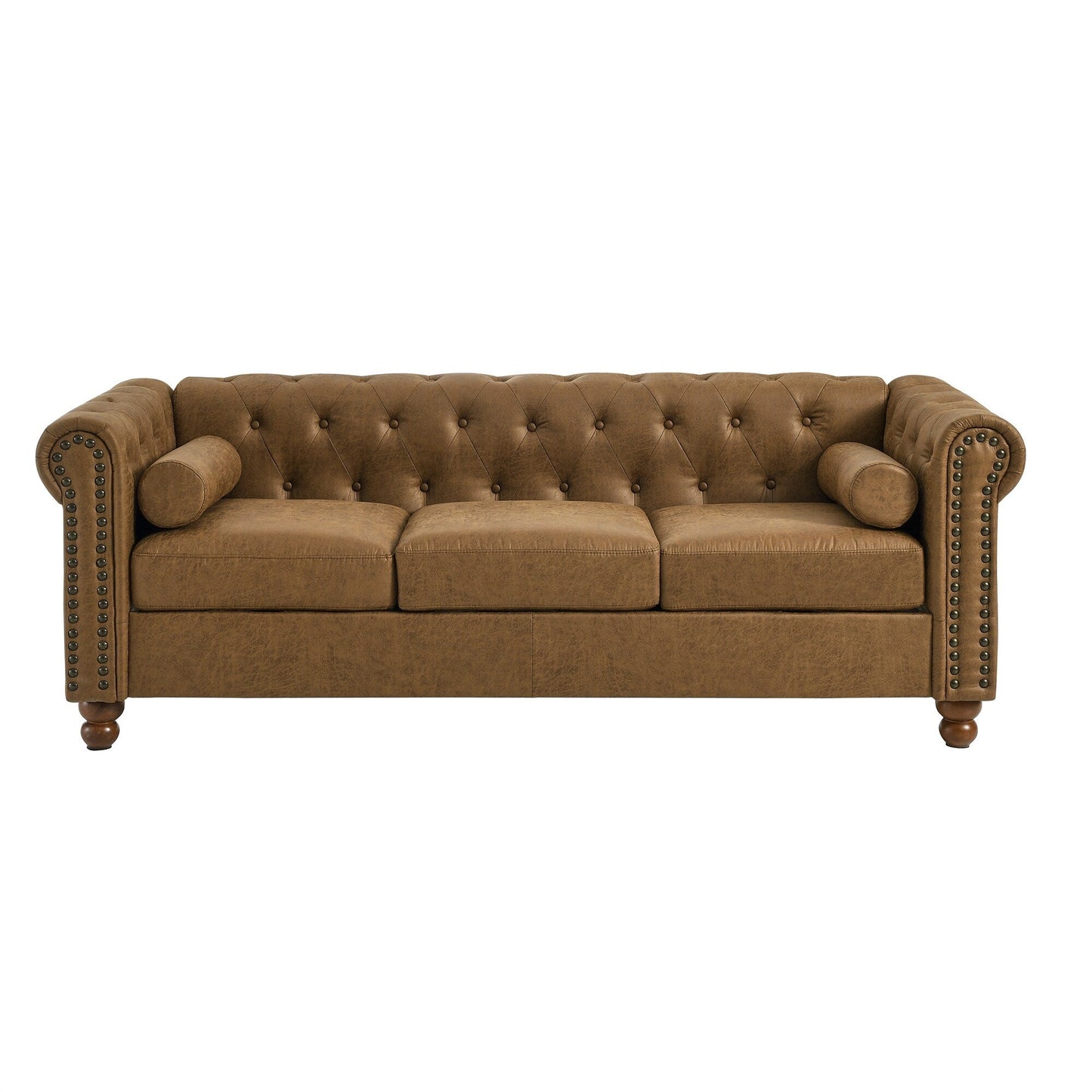 Chesterfield Button Tufted 3-seater Sofa with Nailheads