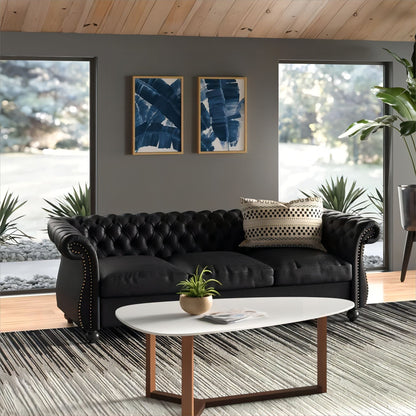 Chesterfield Button Tufted 3-seater Sofa with Nailheads