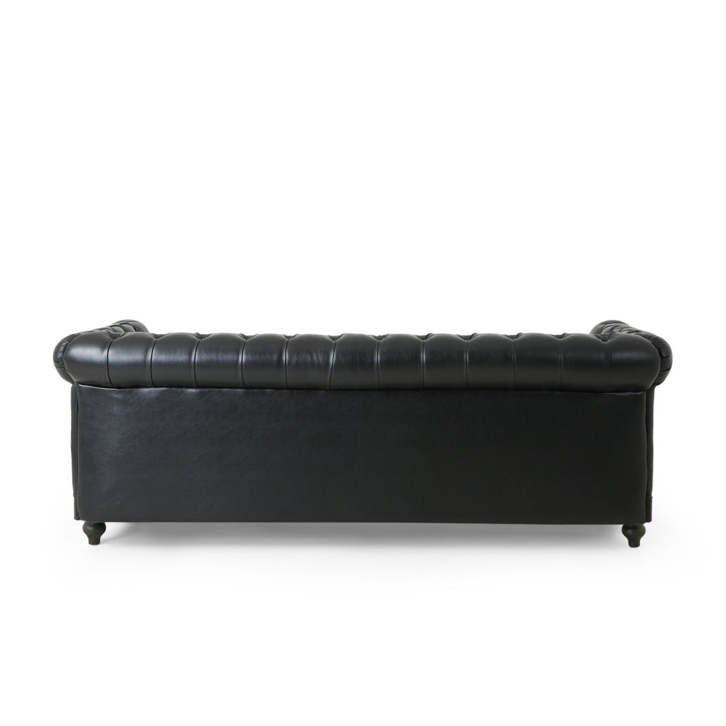 Chesterfield Faux Leather 3-seater Sofa with Nailheads