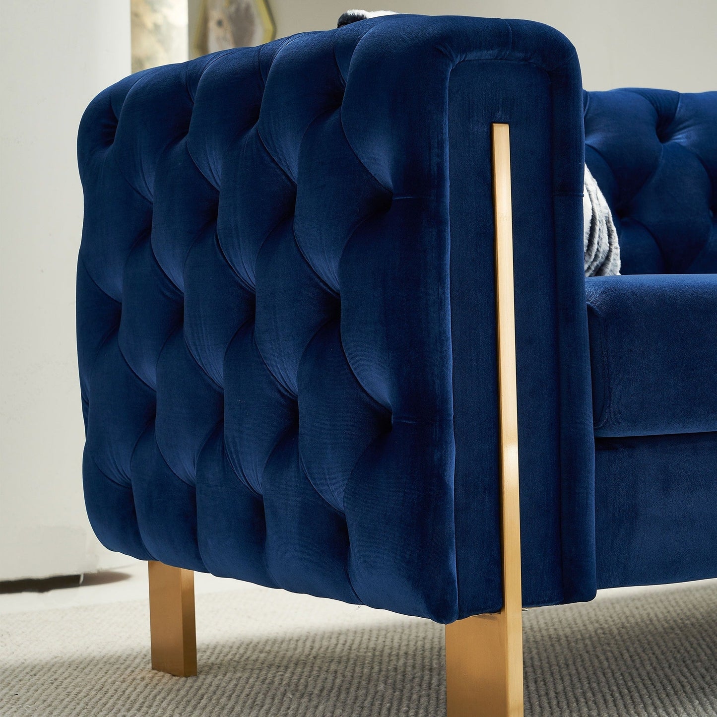 Chesterfield Modern Tufted Velvet Living Room Sofa