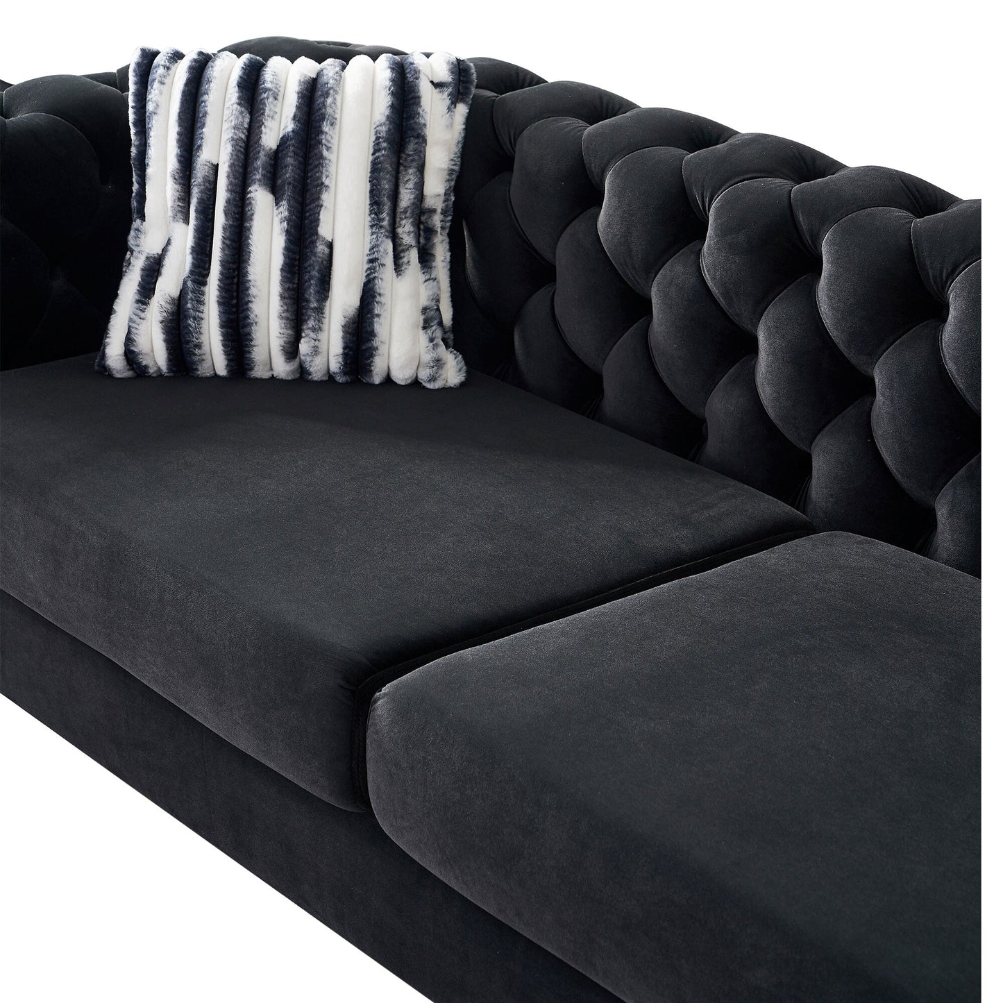 Chesterfield Modern Tufted Velvet Living Room Sofa