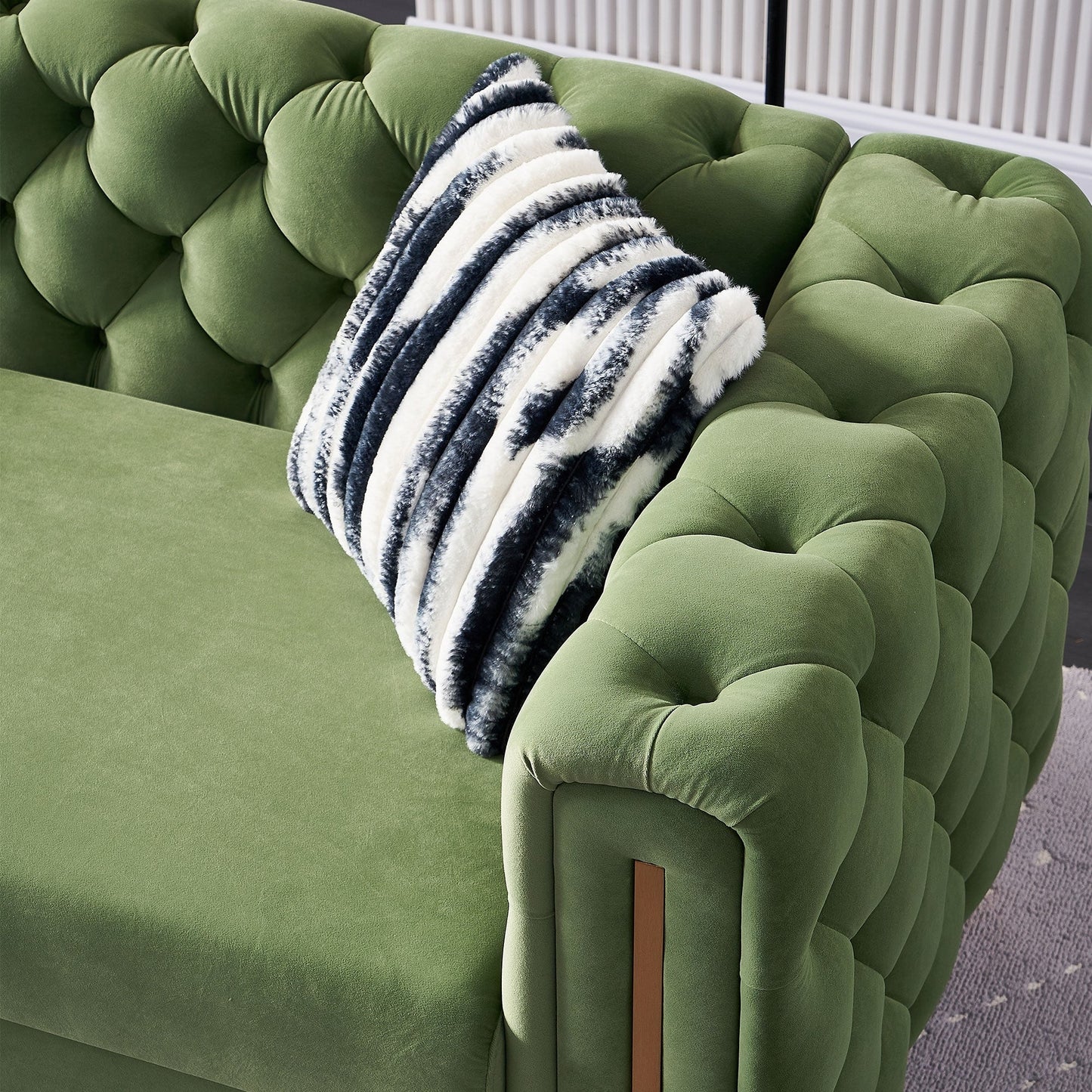 Chesterfield Modern Tufted Velvet Living Room Sofa