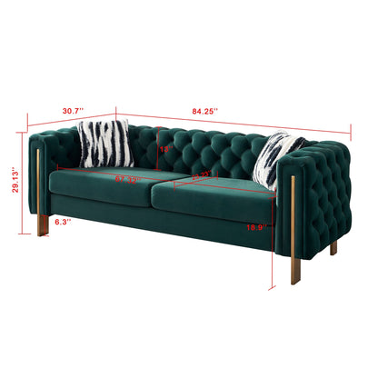 Chesterfield Modern Tufted Velvet Living Room Sofa