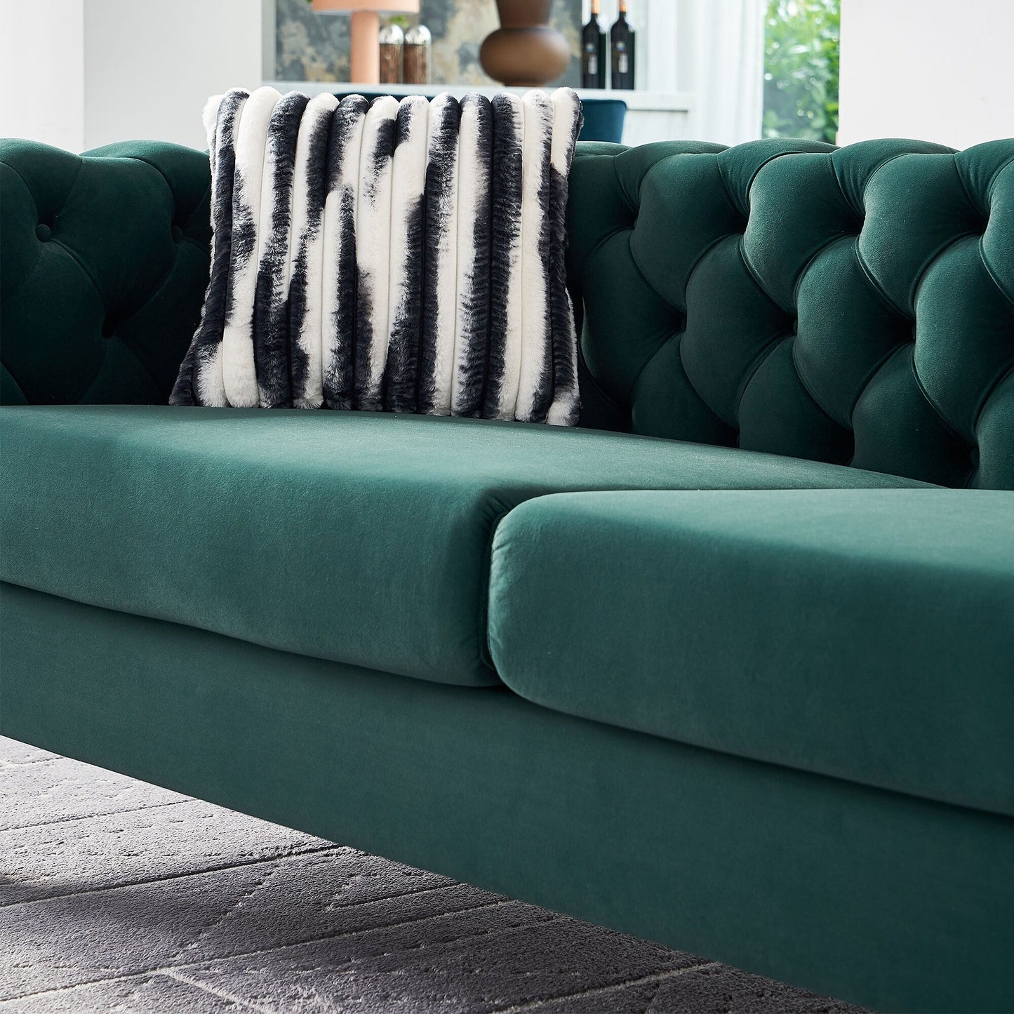 Chesterfield Modern Tufted Velvet Living Room Sofa