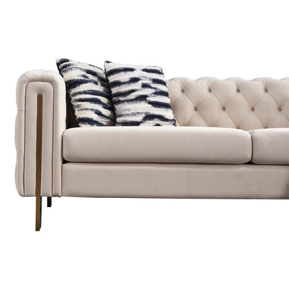 Chesterfield Modern Tufted Velvet Living Room Sofa