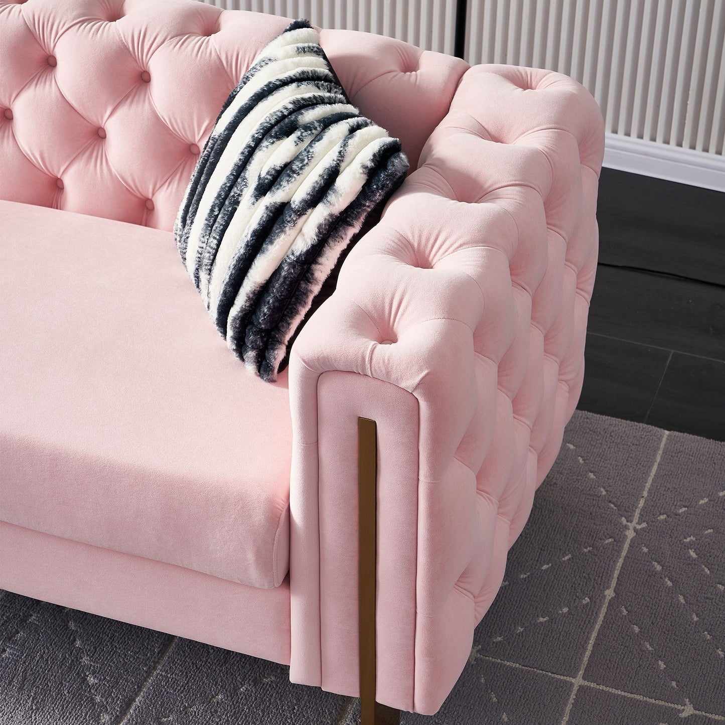 Chesterfield Modern Tufted Velvet Living Room Sofa
