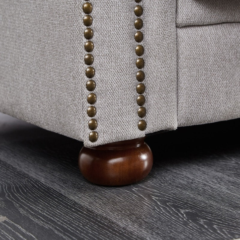Chesterfield Sofa in Linen Fabric