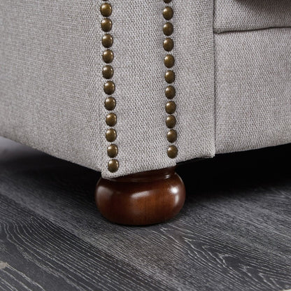 Chesterfield Sofa in Linen Fabric