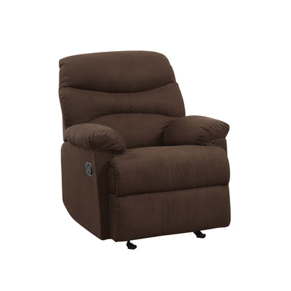 Chocolate Microfiber Motion Glider Recliner