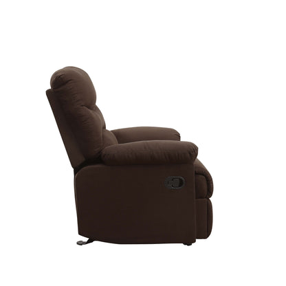 Chocolate Microfiber Motion Glider Recliner