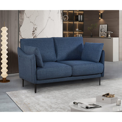 Christopher Knight Home - 2-Seater Sofa with Metal Legs & Pillows