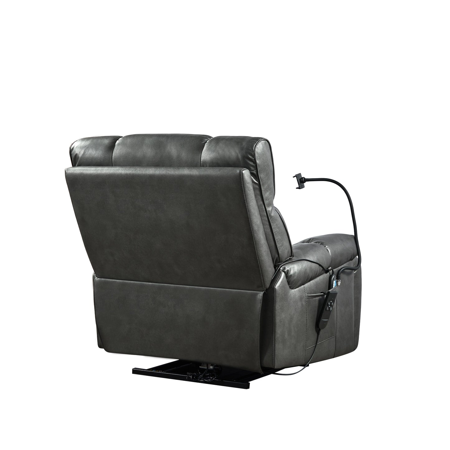 Christopher Knight Home - Power Lift Recliner Chair with Dual Motors, Massage, Heat, Cup Holders & Adjustable Phone Holder
