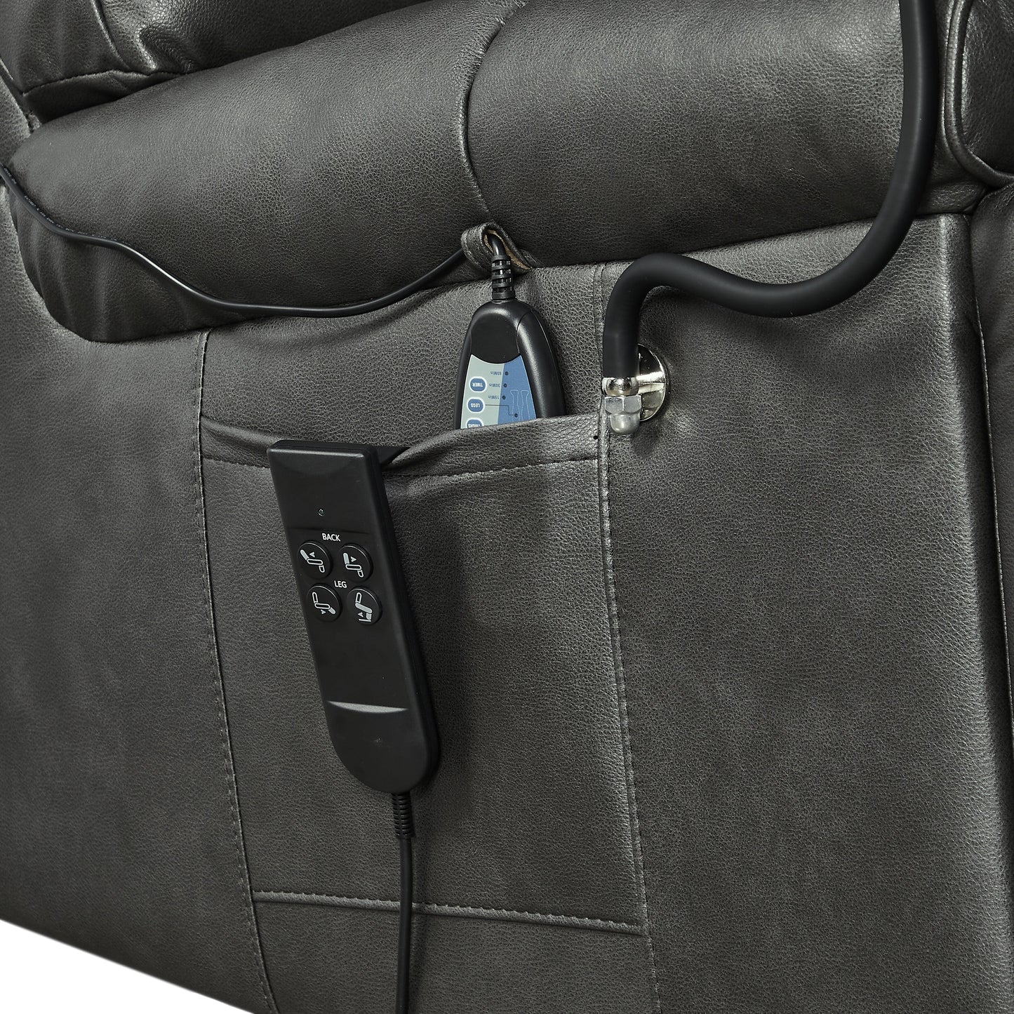Christopher Knight Home - Power Lift Recliner Chair with Dual Motors, Massage, Heat, Cup Holders & Adjustable Phone Holder