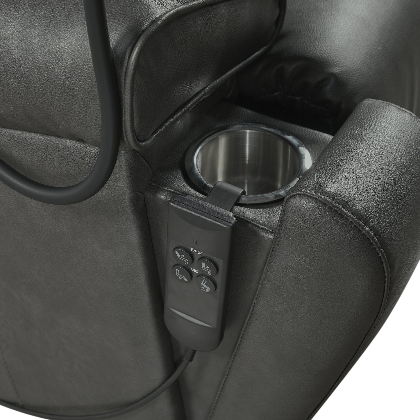 Christopher Knight Home - Power Lift Recliner Chair with Dual Motors, Massage, Heat, Cup Holders & Adjustable Phone Holder