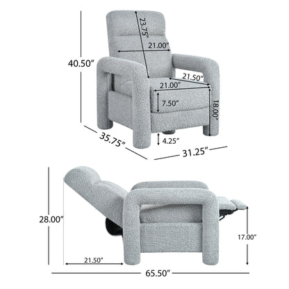 Christopher Knight Home - Push Back Recliner with Adjustable Backrest