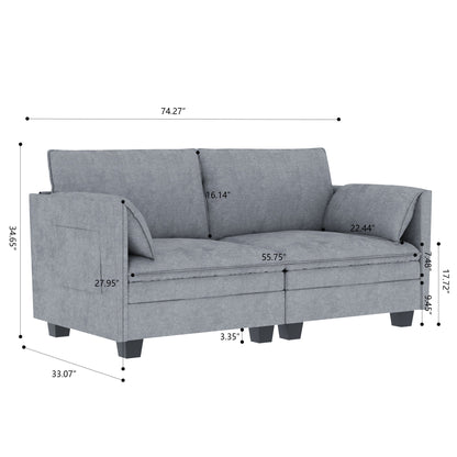 Christopher Knight Home - Sophia Mid-Century Modern Loveseat Sofa