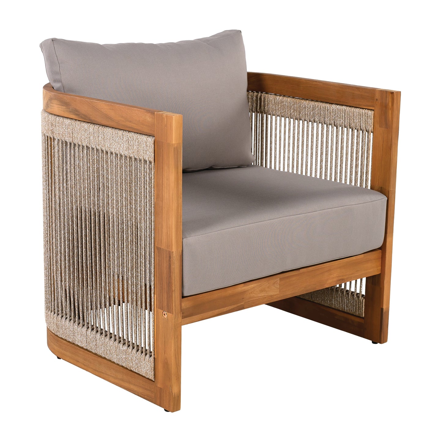 Christopher Knight Home- Sophia 4-piece Acacia Wood Outdoor Conversation Set