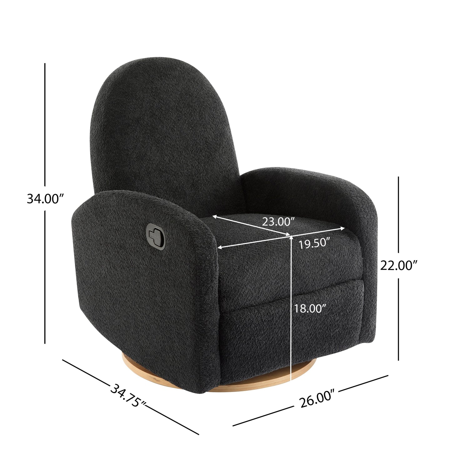 Christopher Knight Home 360 Swivel and Glider Boucle Recliner Chair