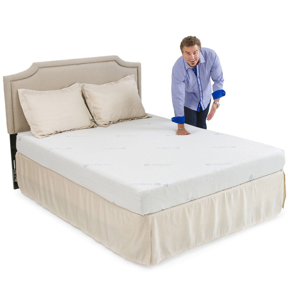 Christopher Knight Home Comfort Medium Firm 8-inch Queen-size Gel Memory Foam Mattress With Bonus Pillows