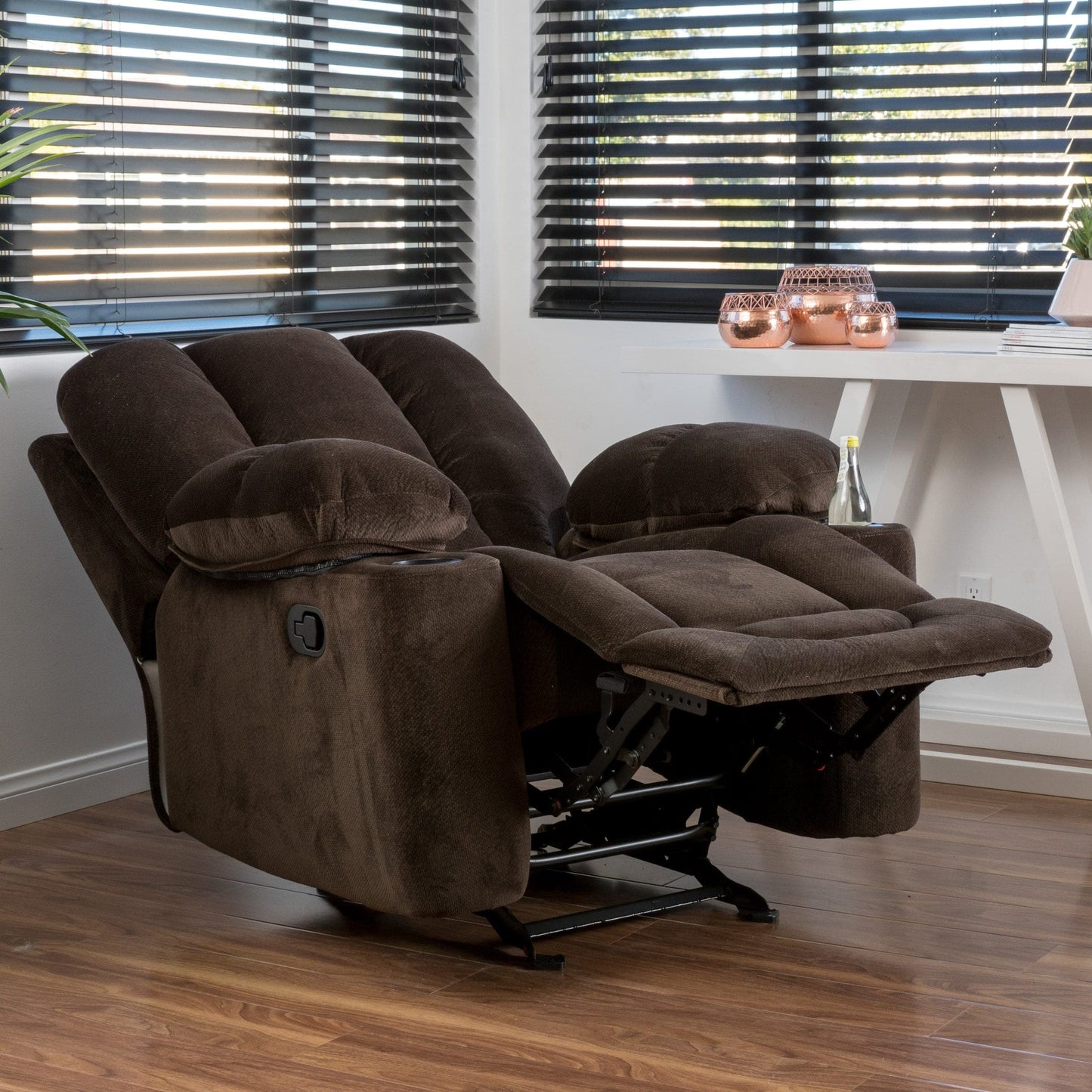 Christopher Knight Home Gannon Fabric Reclining Glider Club Chair