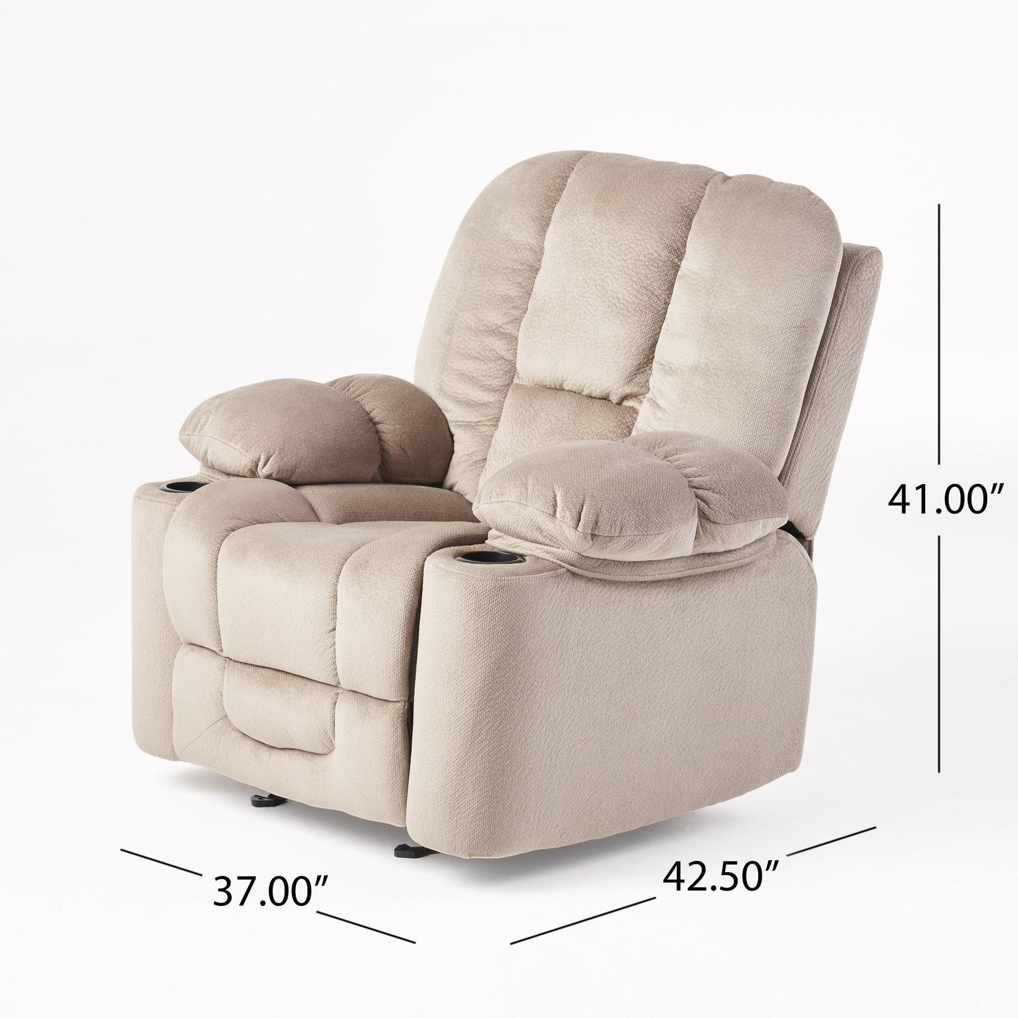 Christopher Knight Home Gannon Fabric Reclining Glider Club Chair
