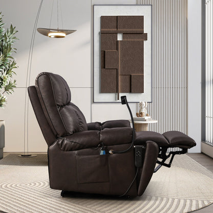 Christopher Knight Home Motors Massage Power Lift Recliner Chair with Phone Holder