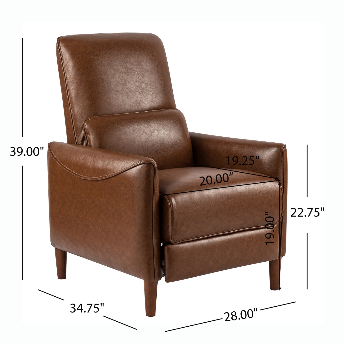 Christopher Knight Home Upholstered Push Recliner Chair
