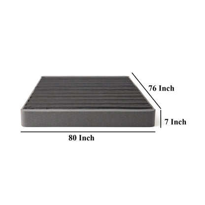 Chuck King Size Foundation for Mattress, 7 Inch, Fabric Cover, Wood