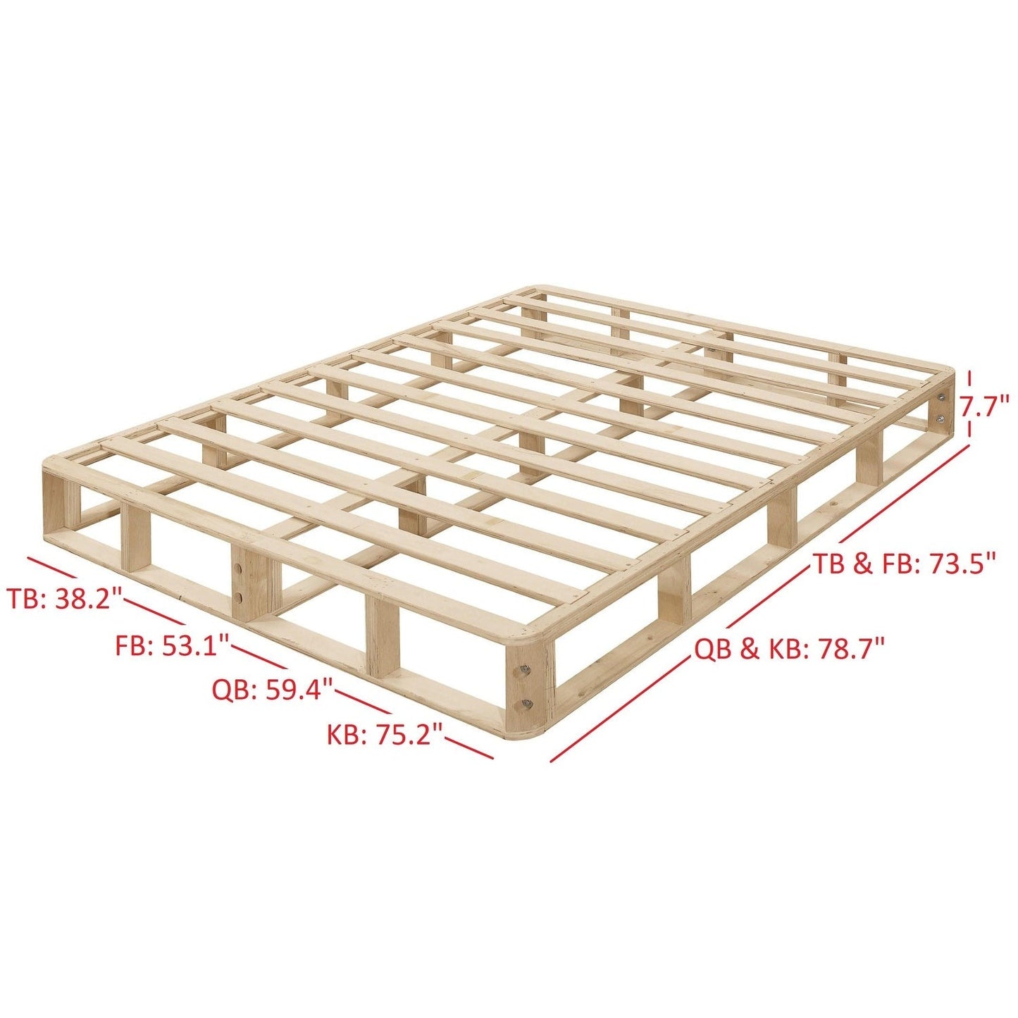 Clara 8 Wood Box Spring