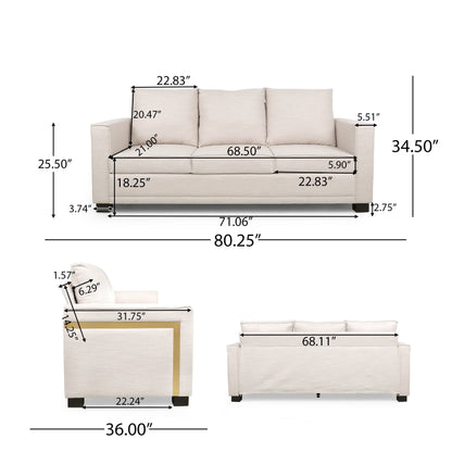 Clarkdale Indoor Upholstered 3 Seater Sofa by Christopher Knight Home