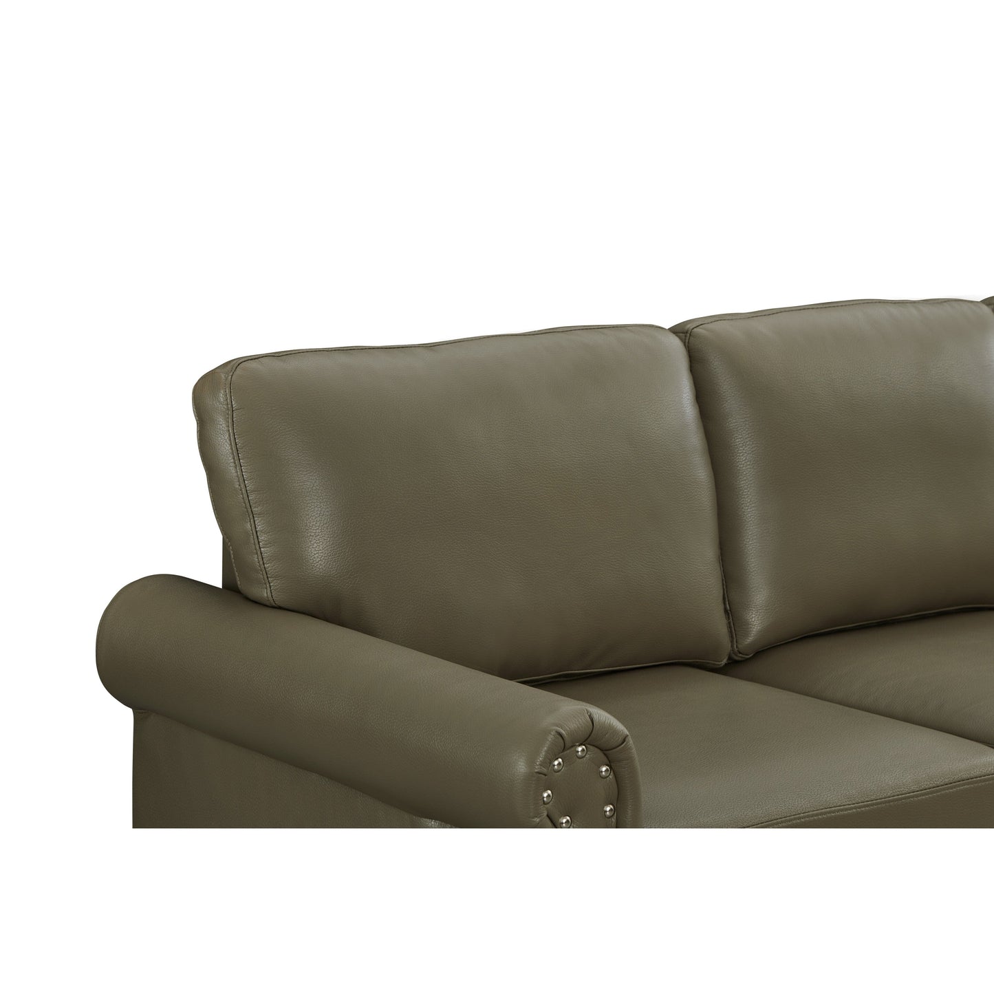 Classic 83 PU Leather Upholstered 3-Seater Sofa with Bottom Storage Box and Nailhead Decoration
