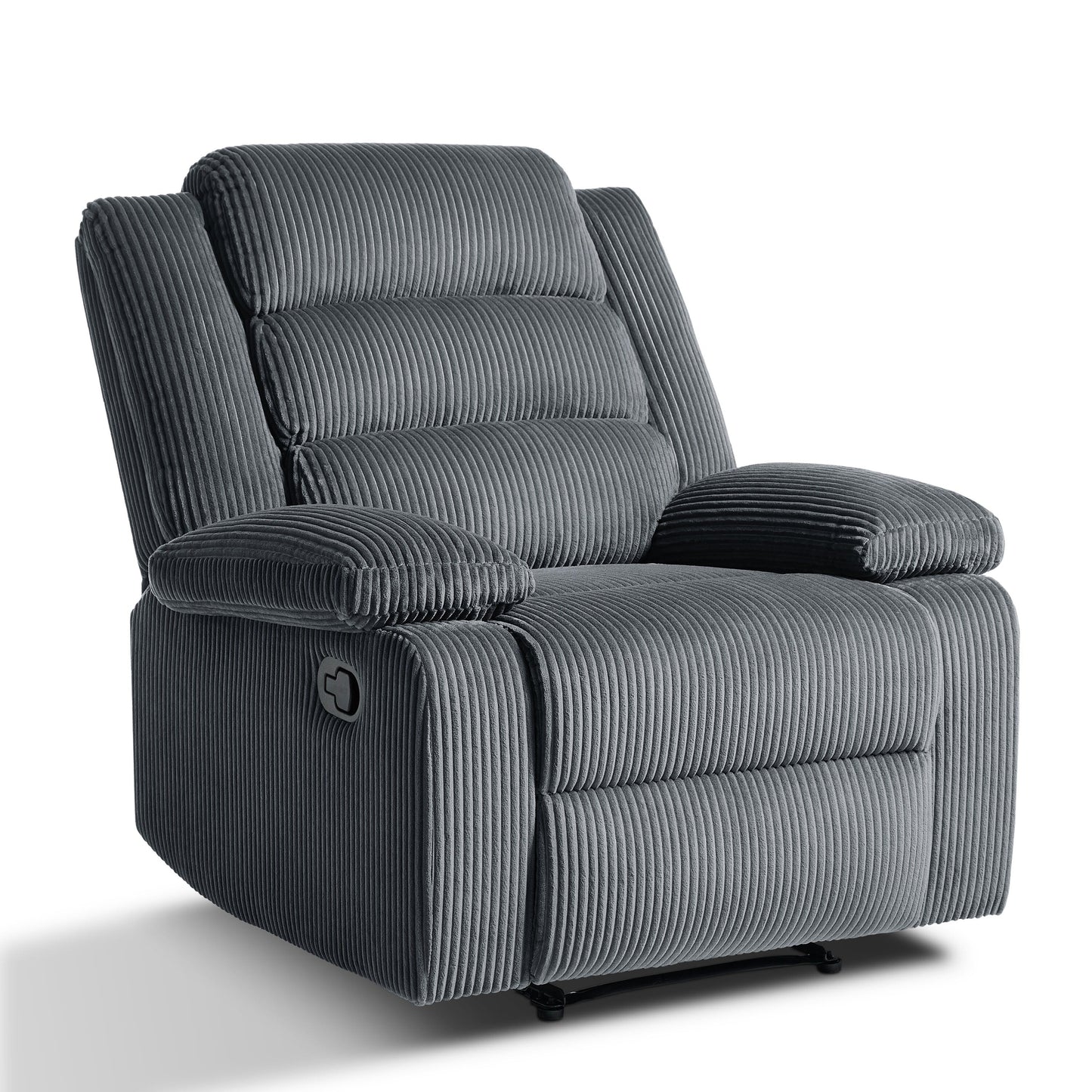 Classic Corduroy Upholstered Push Back Manual Recliner Chair(Set of 2)