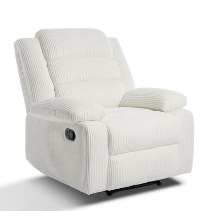 Classic Corduroy Upholstered Push Back Manual Recliner Chair(Set of 2)