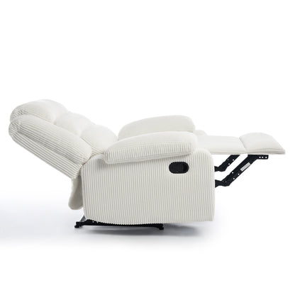 Classic Corduroy Upholstered Push Back Manual Recliner Chair(Set of 2)