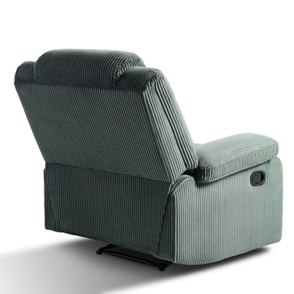 Classic Corduroy Upholstered Push Back Manual Recliner Chair(Set of 2)