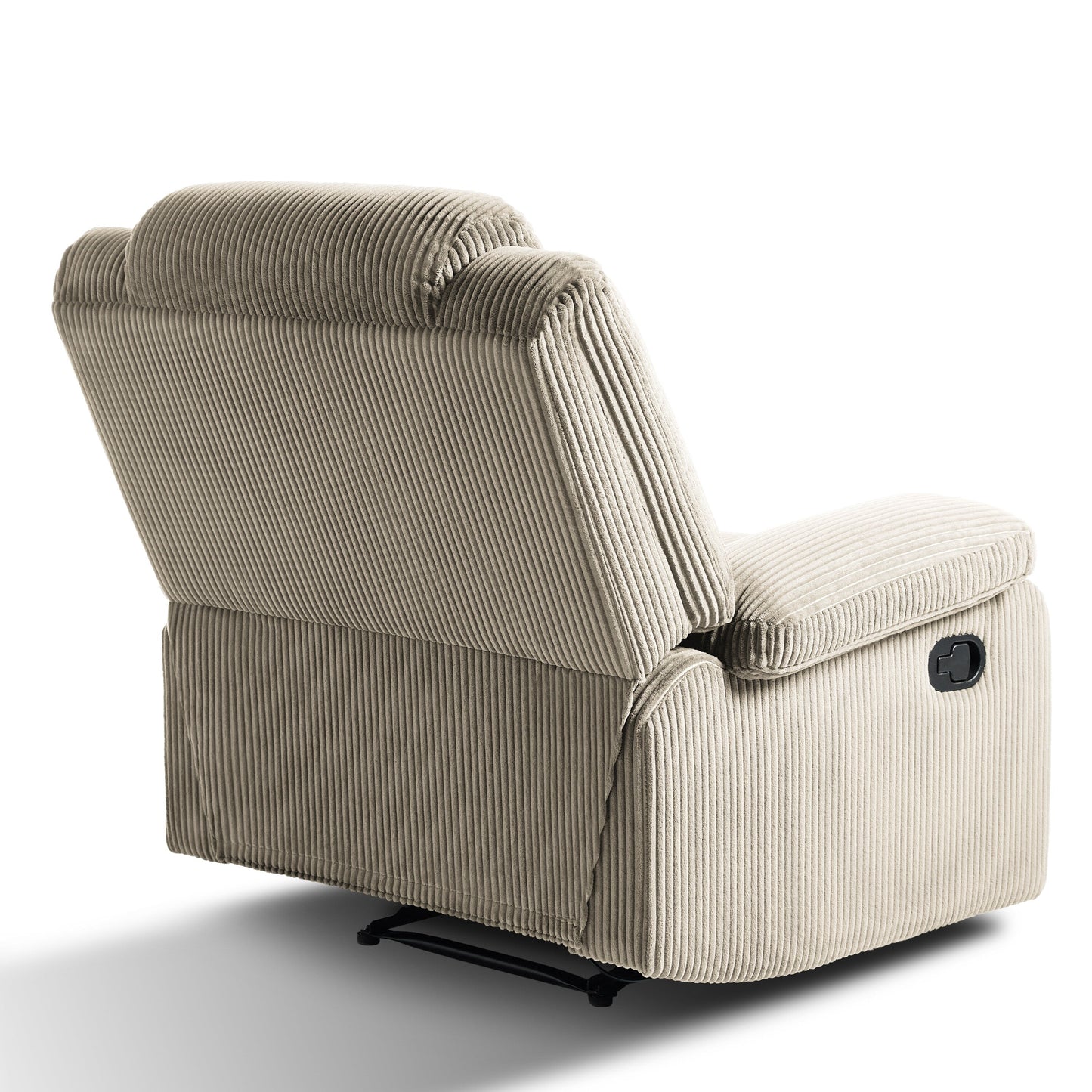 Classic Corduroy Upholstered Push Back Manual Recliner Chair(Set of 2)