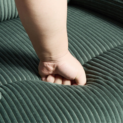 Classic Corduroy Upholstered Push Back Manual Recliner Chair
