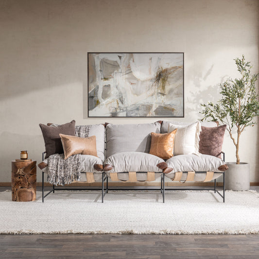 Classic Home Palermo Fabric and Iron Sofa