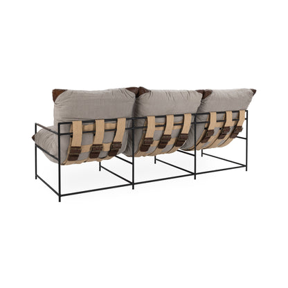 Classic Home Palermo Fabric and Iron Sofa