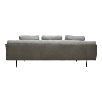 Classic Home Sinclair Fabric and Leather Sofa