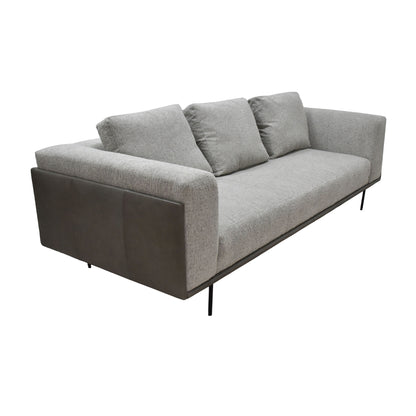 Classic Home Sinclair Fabric and Leather Sofa